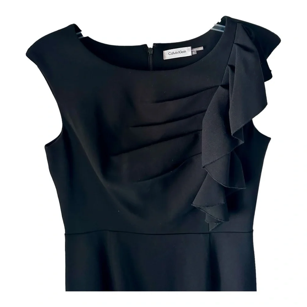 Calvin Klein Woman’s Dress Black Midi Size 8